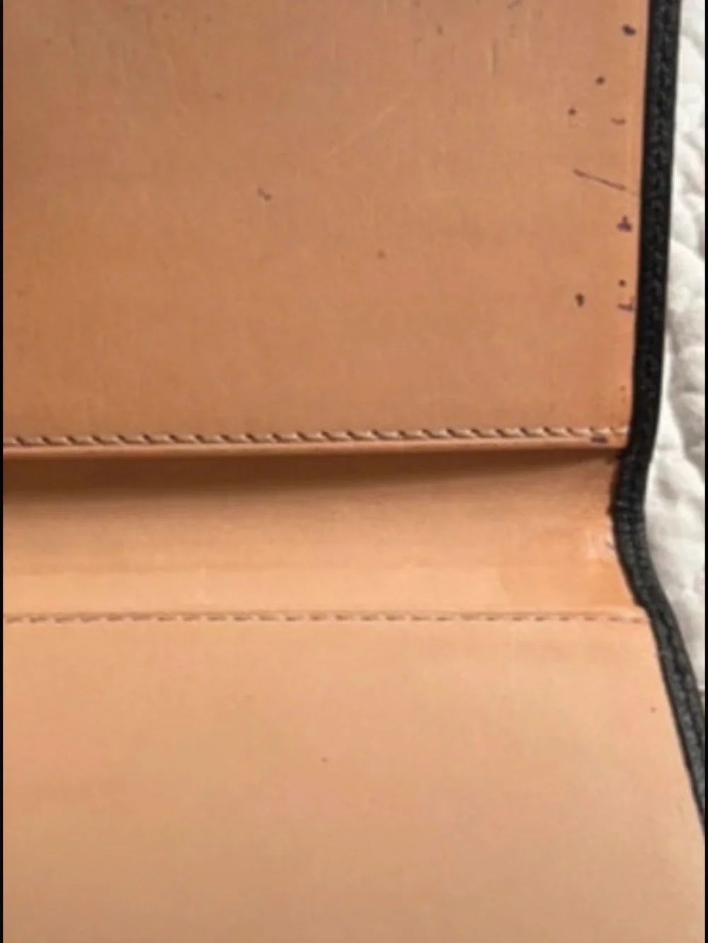 Coach Checkbook Cover Wallet Bi-Fold Soft Leather Pen Holder Black